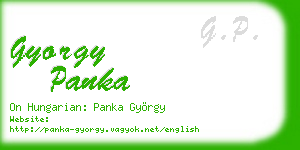 gyorgy panka business card