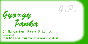 gyorgy panka business card